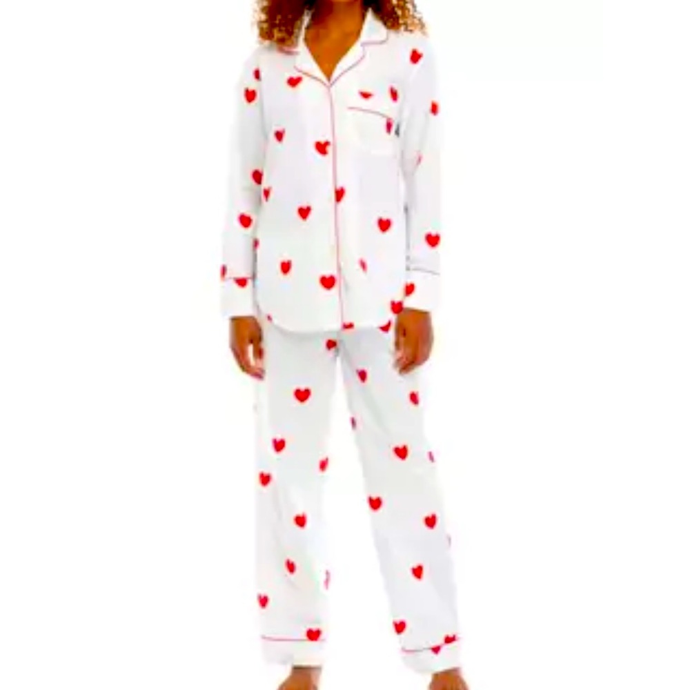 NWOT Print fresh heart pajama set. Top & bottom. Size S